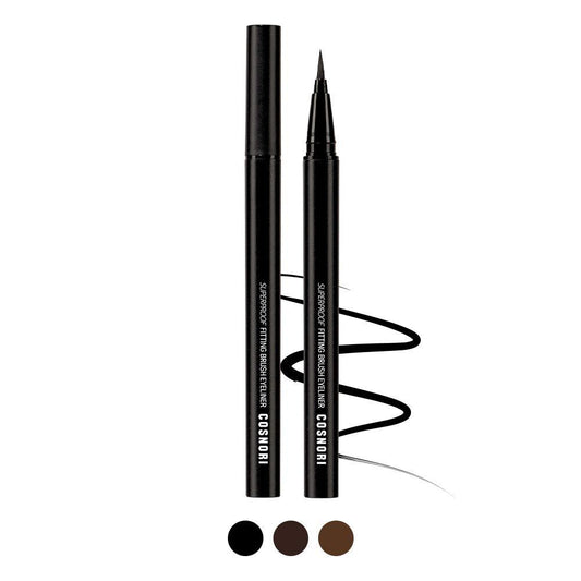 COSNORI Super Proof Fitting Brush Eyeliner 0.6g (3 Colors) - Skynkorea