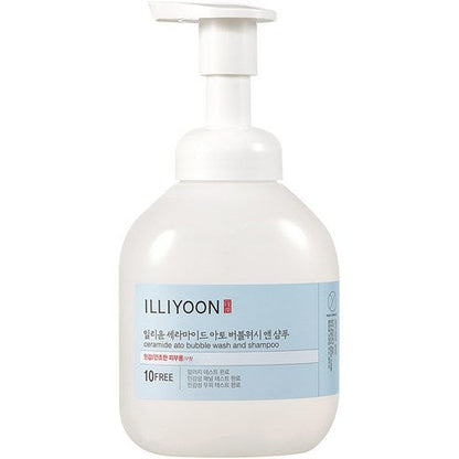 ILLIYOON Ceramide Ato Bubble Wash and Shampoo 400ml - Skynkorea