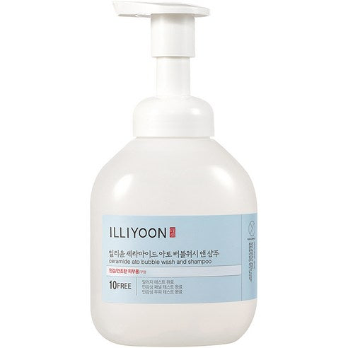 ILLIYOON Ceramide Ato Bubble Wash and Shampoo 400ml - Skynkorea