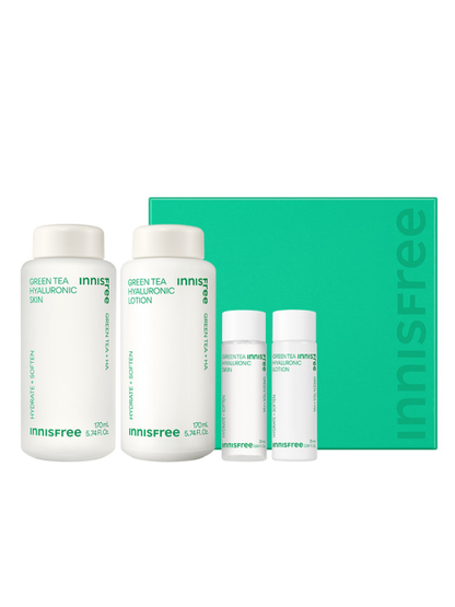 Innisfree Green Tea Hyaluronic Skincare Set - Skynkorea