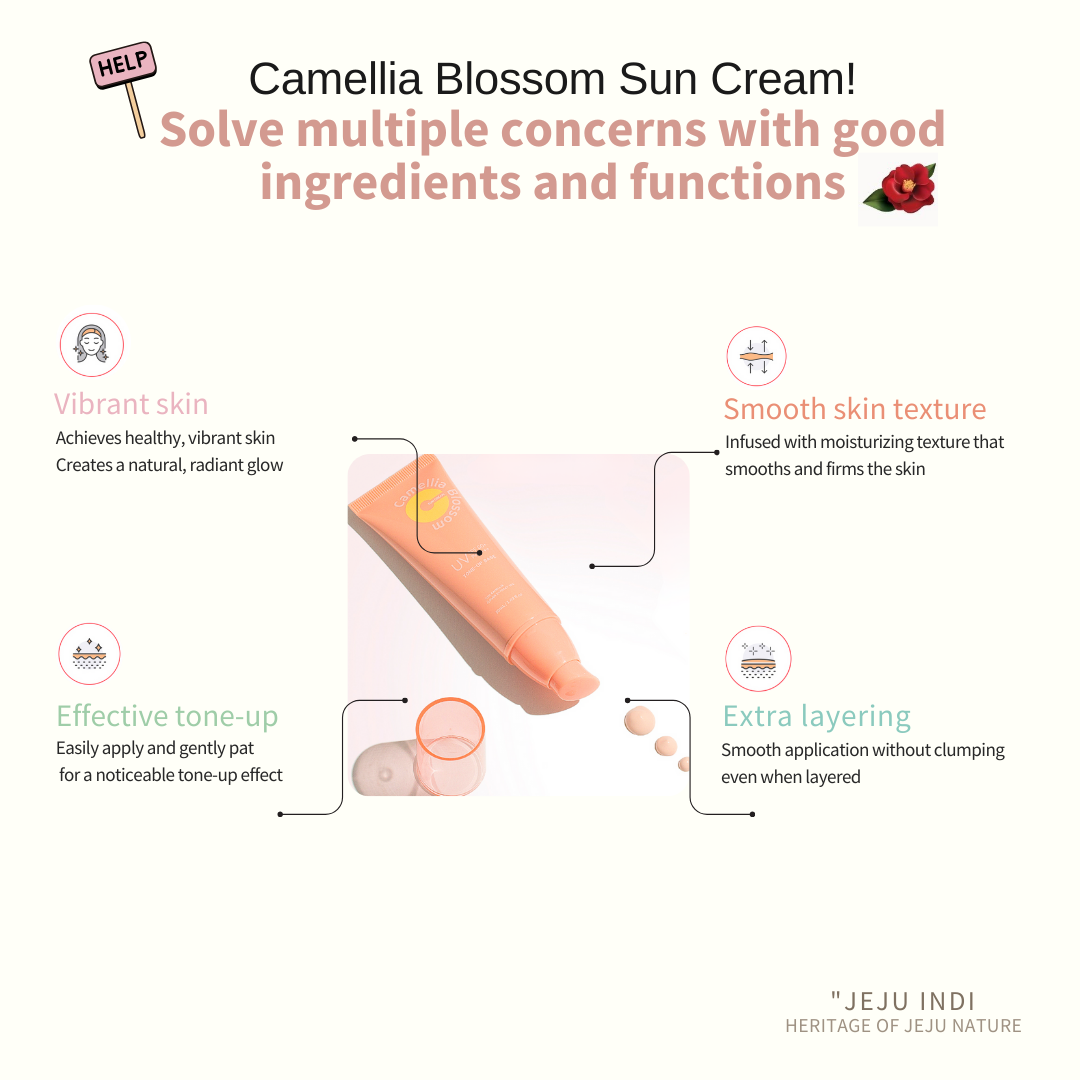 [JEJU INDI] Blossom Sun Cream 50ml - Skynkorea