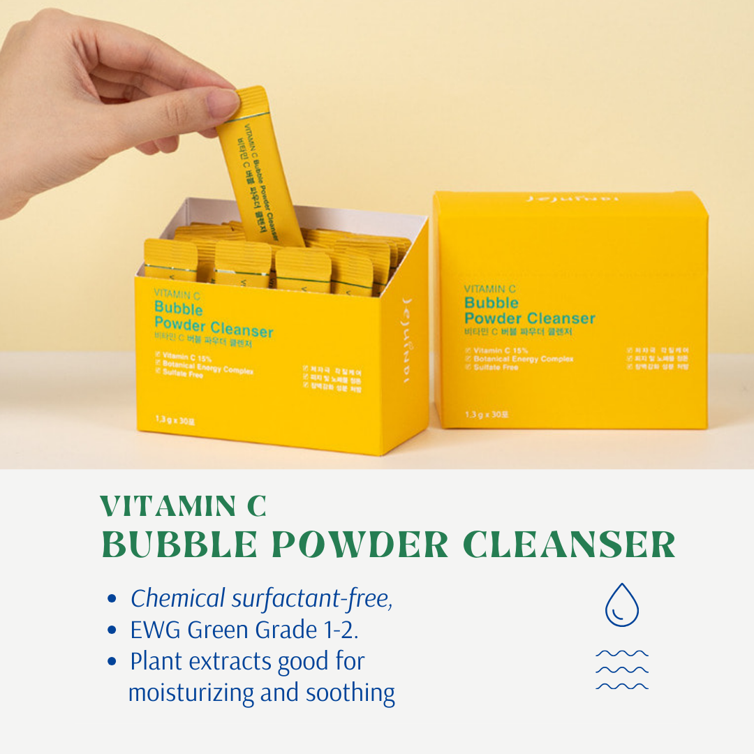 [JEJU INDI] Vitamin C Bubble Powder Cleanser 30ea - Skynkorea