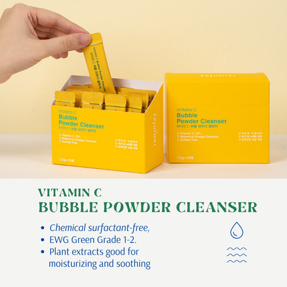 [JEJU INDI] Vitamin C Bubble Powder Cleanser 30ea - Skynkorea