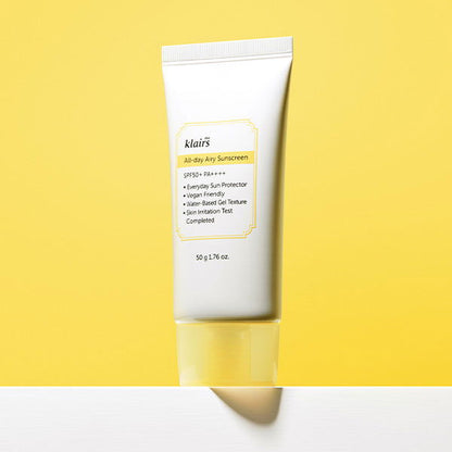 KLAIRS All-day Airy Sunscreen SPF50+ PA++++ 50g - Skynkorea