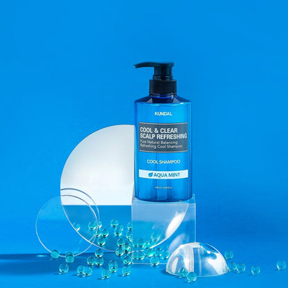 KUNDAL COOL&CLEAR SCALP REFRESHING Pure Natural Balancing Refreshing Cool Shampoo 500ml #AQUA MINT - Skynkorea