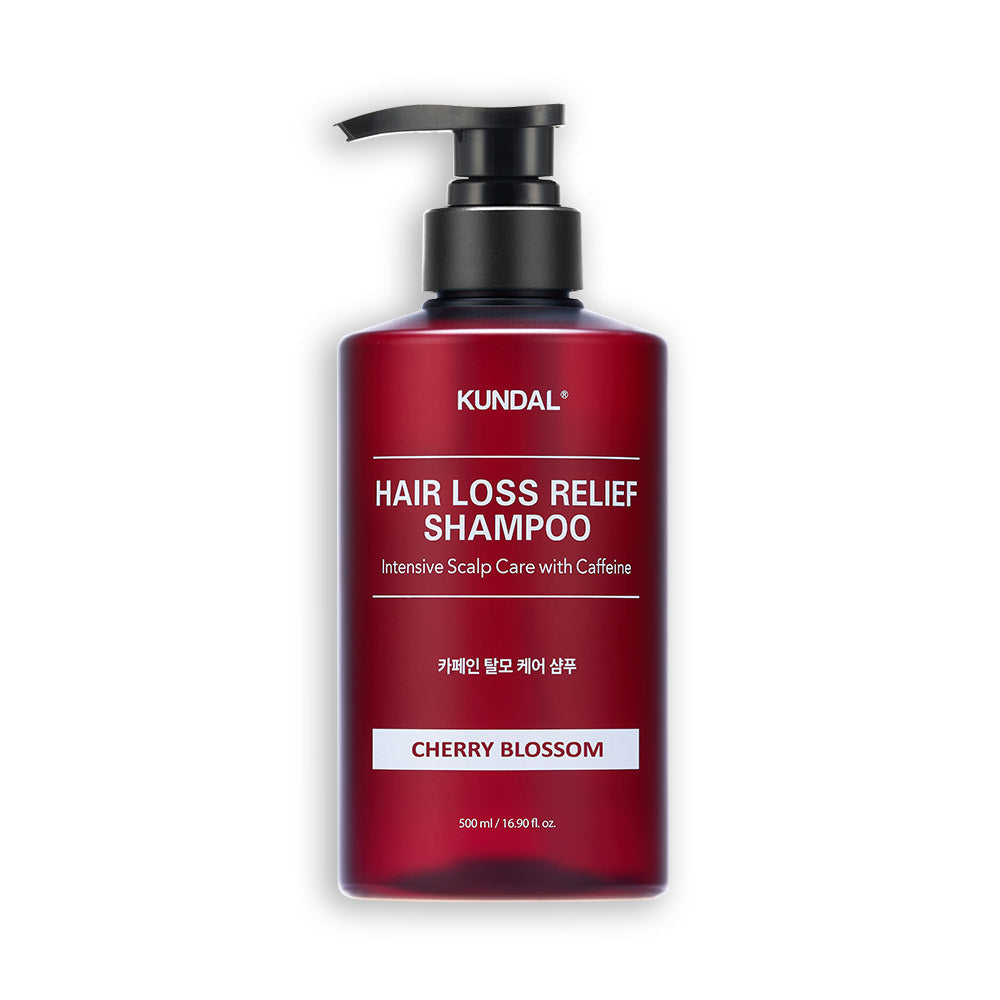 KUNDAL HAIR LOSS RELIEF SHAMPOO Intensive Scalp Care with Caffeine 500ml #CHERRY BLOSSOM - Skynkorea
