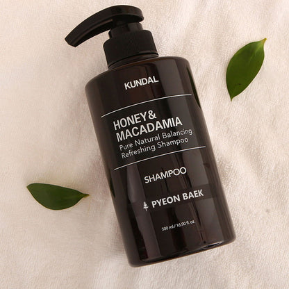 KUNDAL HONEY&MACADAMIA Pure Natural Balancing Refreshing Shampoo 500ml #PYEON BAEK - Skynkorea