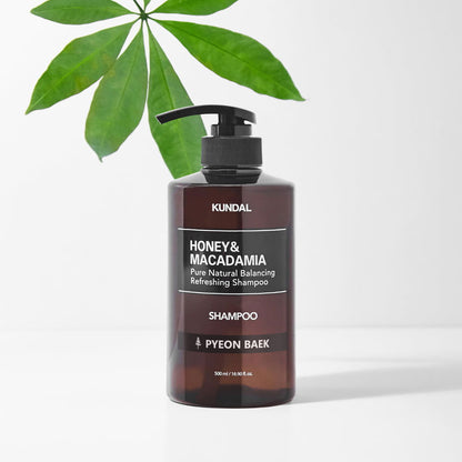 KUNDAL HONEY&MACADAMIA Pure Natural Balancing Refreshing Shampoo 500ml #PYEON BAEK - Skynkorea