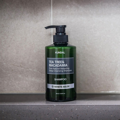 KUNDAL TEA TREE&MACADAMIA Pure Natural Balancing Deep Cleansing Shampoo 500ml #WHITE MUSK - Skynkorea