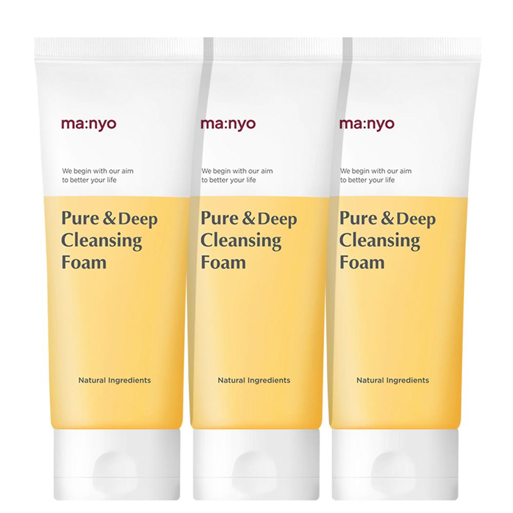 MANYO FACTORY Pure & Deep Cleansing Foam 100ml X 3ea - Skynkorea