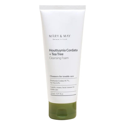 [MARY & MAY] Houttuynia Cordata + Tea Tree Cleansing Foam 150ml - Skynkorea