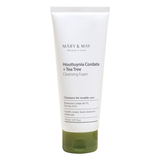 [MARY & MAY] Houttuynia Cordata + Tea Tree Cleansing Foam 150ml - Skynkorea