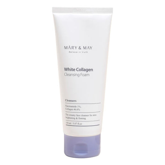 [MARY & MAY] White Collagen Cleansing Foam 150ml - Skynkorea