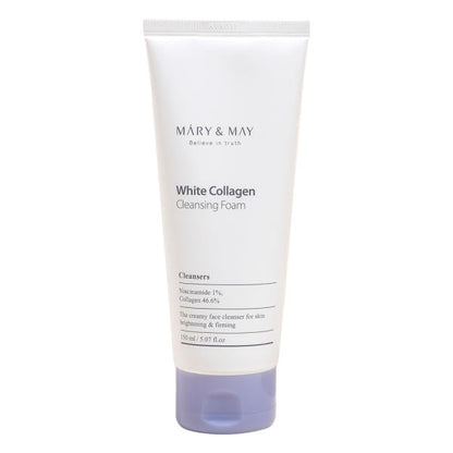 [MARY & MAY] White Collagen Cleansing Foam 150ml - Skynkorea
