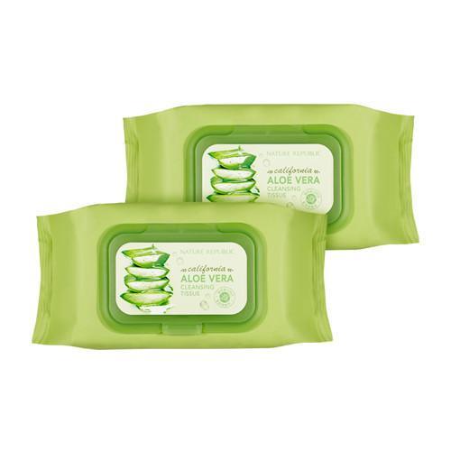 [NATURE REPUBLIC] California Aloe Vera Cleansing Tissue (1+1) - Skynkorea