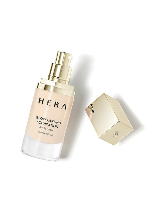 HERA GLOW LASTING FOUNDATION SPF 25 / PA++ 35ml (12 Colors) - Skynkorea