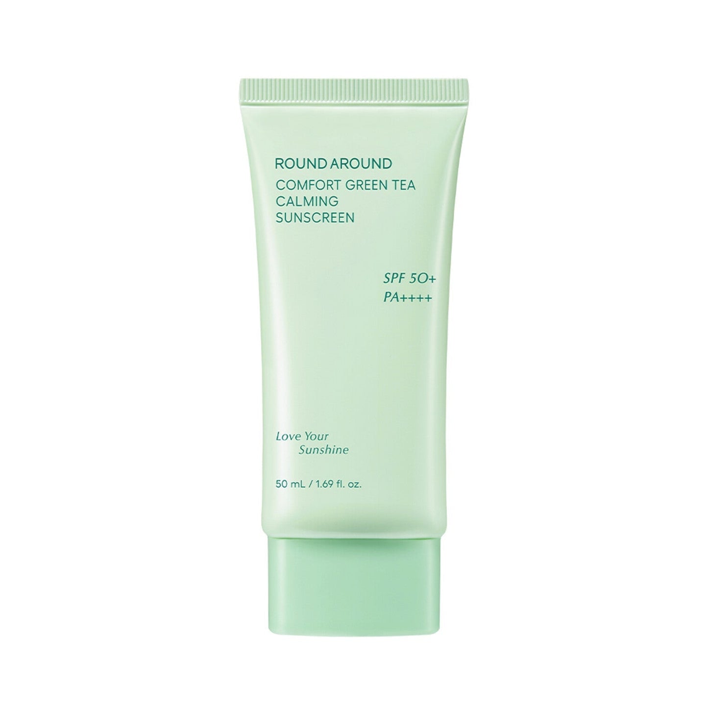 ROUND AROUND Comfort Green Tea Calming Sunscreen SFP50+ PA++++ 50ml - Skynkorea