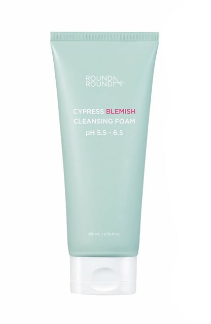 ROUND AROUND Cypress Blemish Cleansing Foam 200ml - Skynkorea