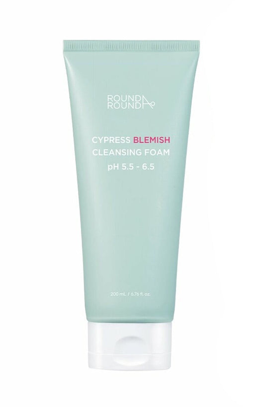 ROUND AROUND Cypress Blemish Cleansing Foam 200ml - Skynkorea
