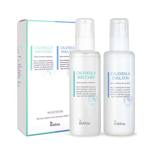 Rokkiss Calendula Skin Toner Emulsion SET 150ml +150ml Wrinkle Care - Skynkorea