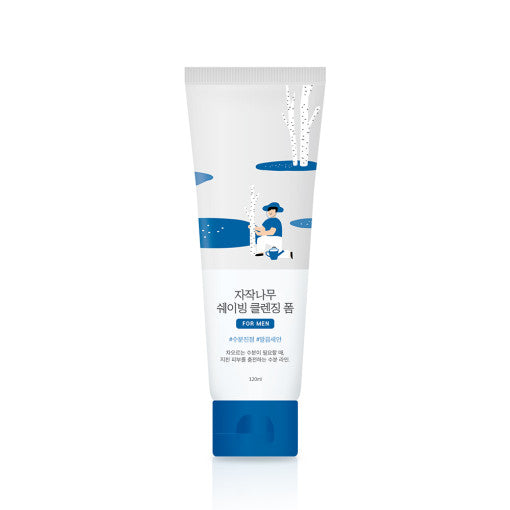 Round Lab For Men Birch Juice Shaving Cleansing Foam 120ml - Skynkorea