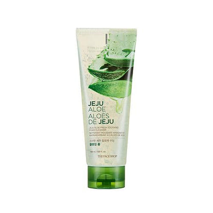 THE FACE SHOP Jeju Aloe Fresh Soothing Foam Cleanser 150ml - Skynkorea