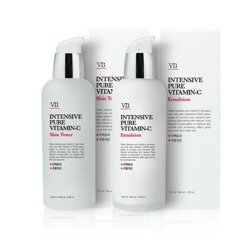 VIBAS Intensive Pure Vitamin C Skin Toner 130ml + Emulsion Set 130ml - Skynkorea