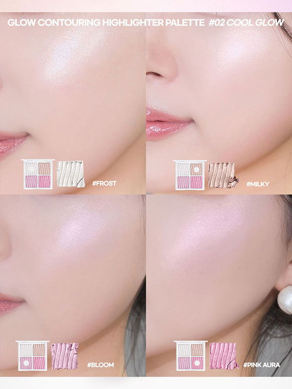 WAKEMAKE Glow Contouring Highlighter Palette 7.8g - Skynkorea