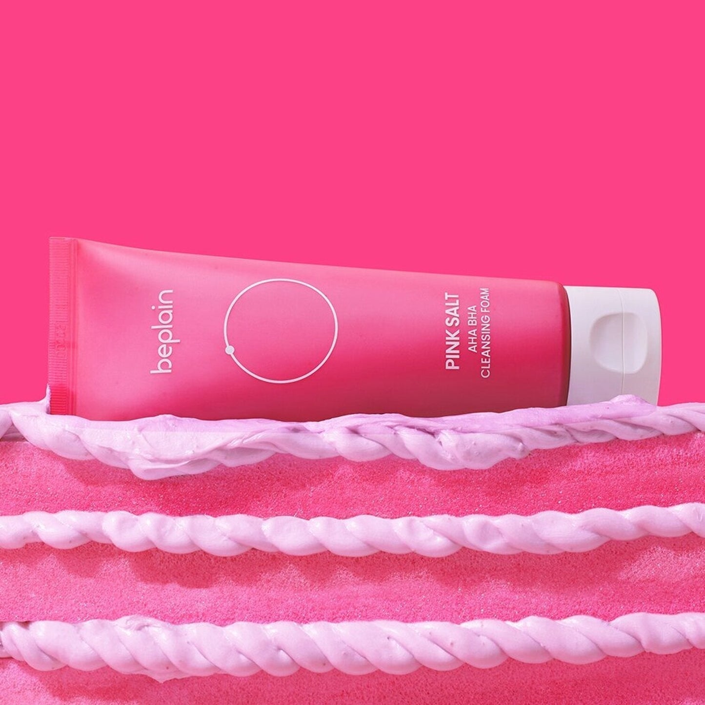 beplain Pink Salt AHA BHA Cleansing Foam 120ml - Skynkorea