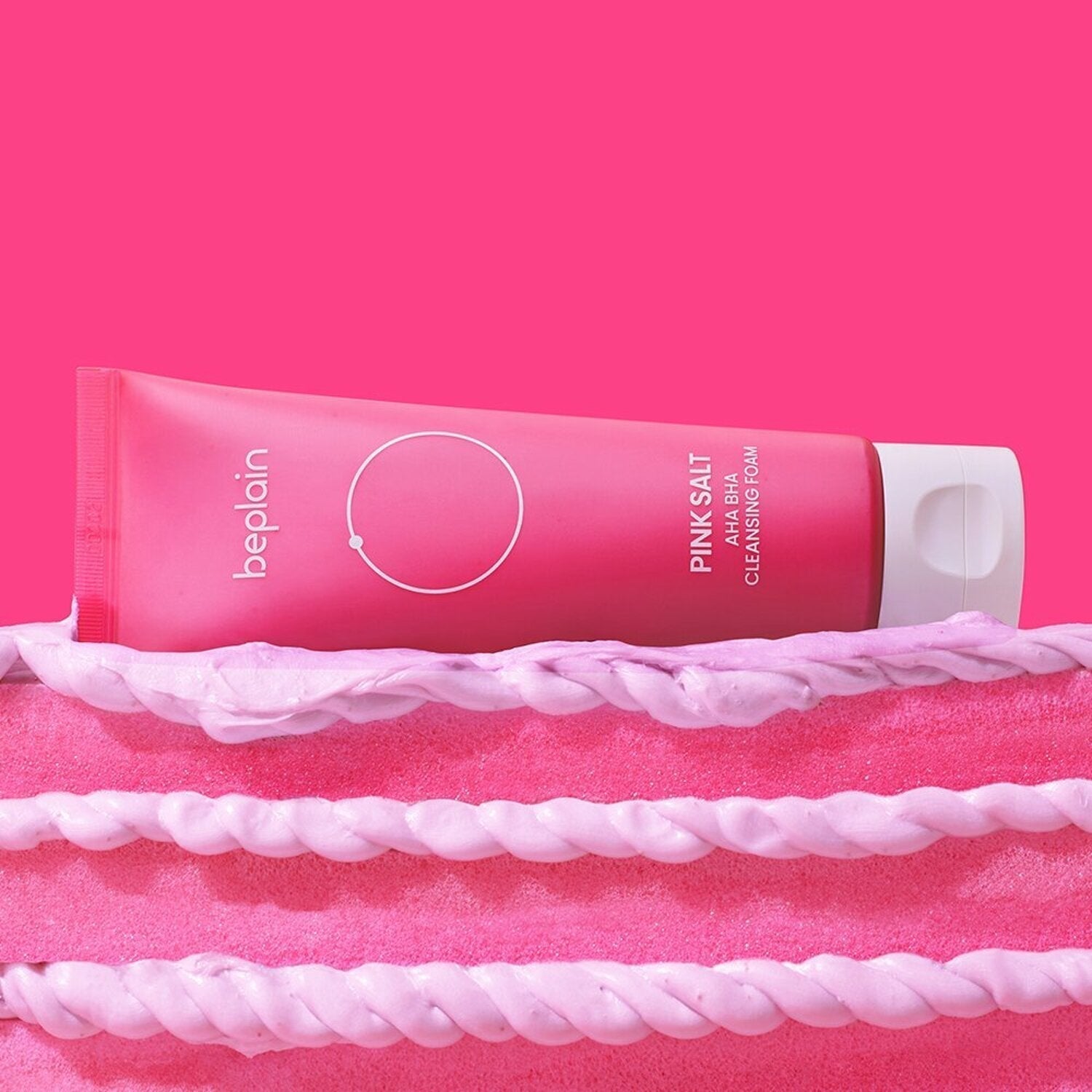 beplain Pink Salt AHA BHA Cleansing Foam 120ml - Skynkorea