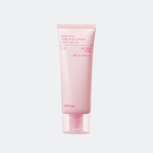 Celimax Heart Pink Tone Up Sun Cream SPF50+ PA++++ 40ml - Brightening Sunscreen for Radiant Skin - Skynkorea