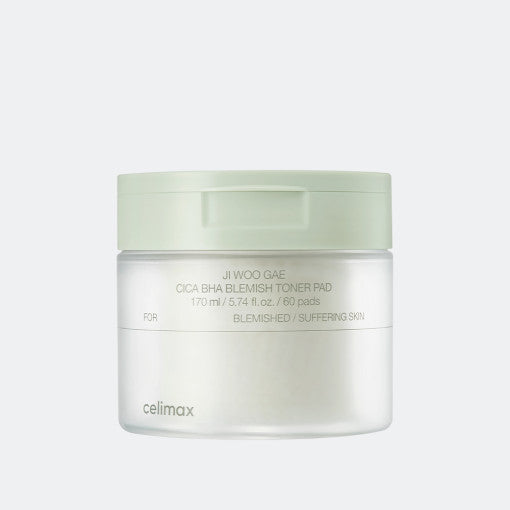 celimax JI WOO GAE Cica BHA Blemish Toner Pad 60Pads - Skynkorea