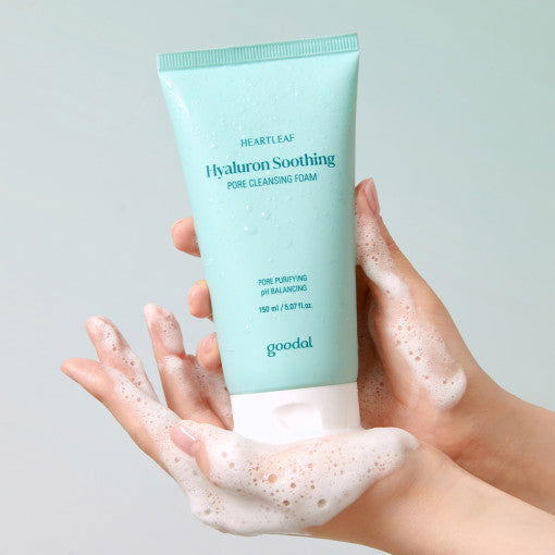 goodal Heartleaf Hyaluron Soothing Pore Cleansing Foam 150ml - Skynkorea