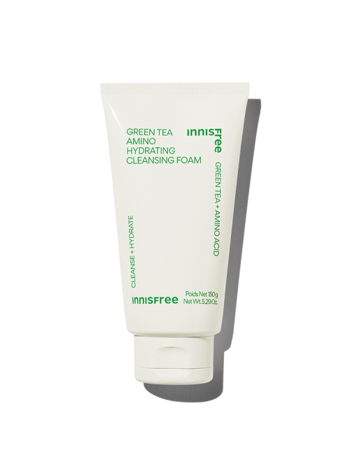 innisfree Green Tea Amino Hydrating Cleansing Foam 150g - Skynkorea