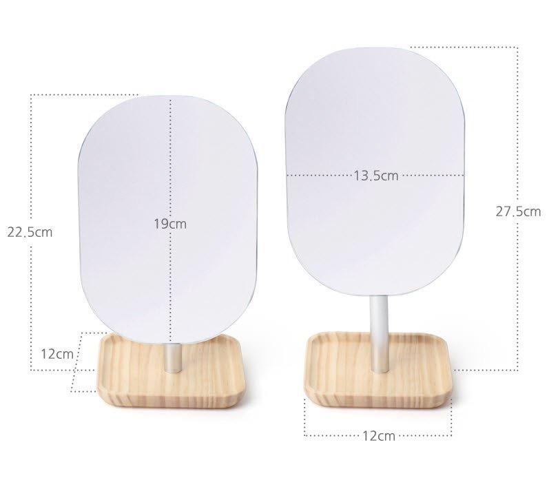 [miro line] Wood Tray Stand Mirror ST-311 - Skynkorea