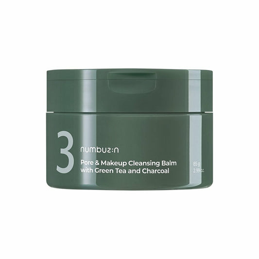 numbuzin No.3 Pore & Makeup Cleansing Balm with Green Tea and Charcoal 85g - Skynkorea