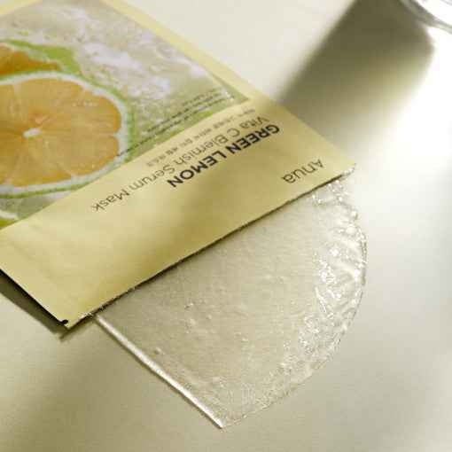 Anua Green Lemon Vita C Blemish Serum Mask 25ml X 10ea - Skynkorea