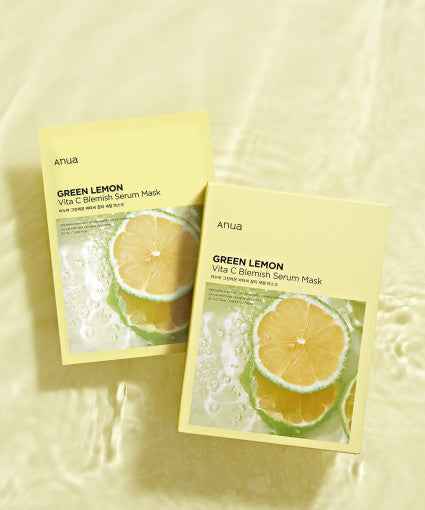 Anua Green Lemon Vita C Blemish Serum Mask 25ml X 10ea - Skynkorea