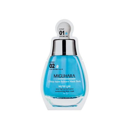 MIGUHARA 2 Step Aqua Balance Mask Pack (1.7ml + 25ml) x 1 sheet - Skynkorea