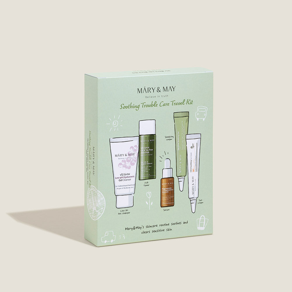 [MARY & MAY] Soothing Trouble Care Travel Kit (5pcs) - Skynkorea