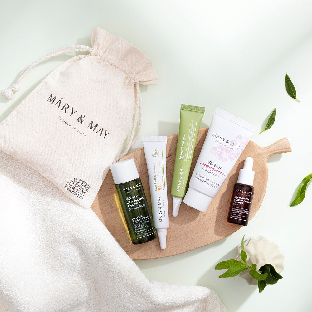 [MARY & MAY] Soothing Trouble Care Travel Kit (5pcs) - Skynkorea