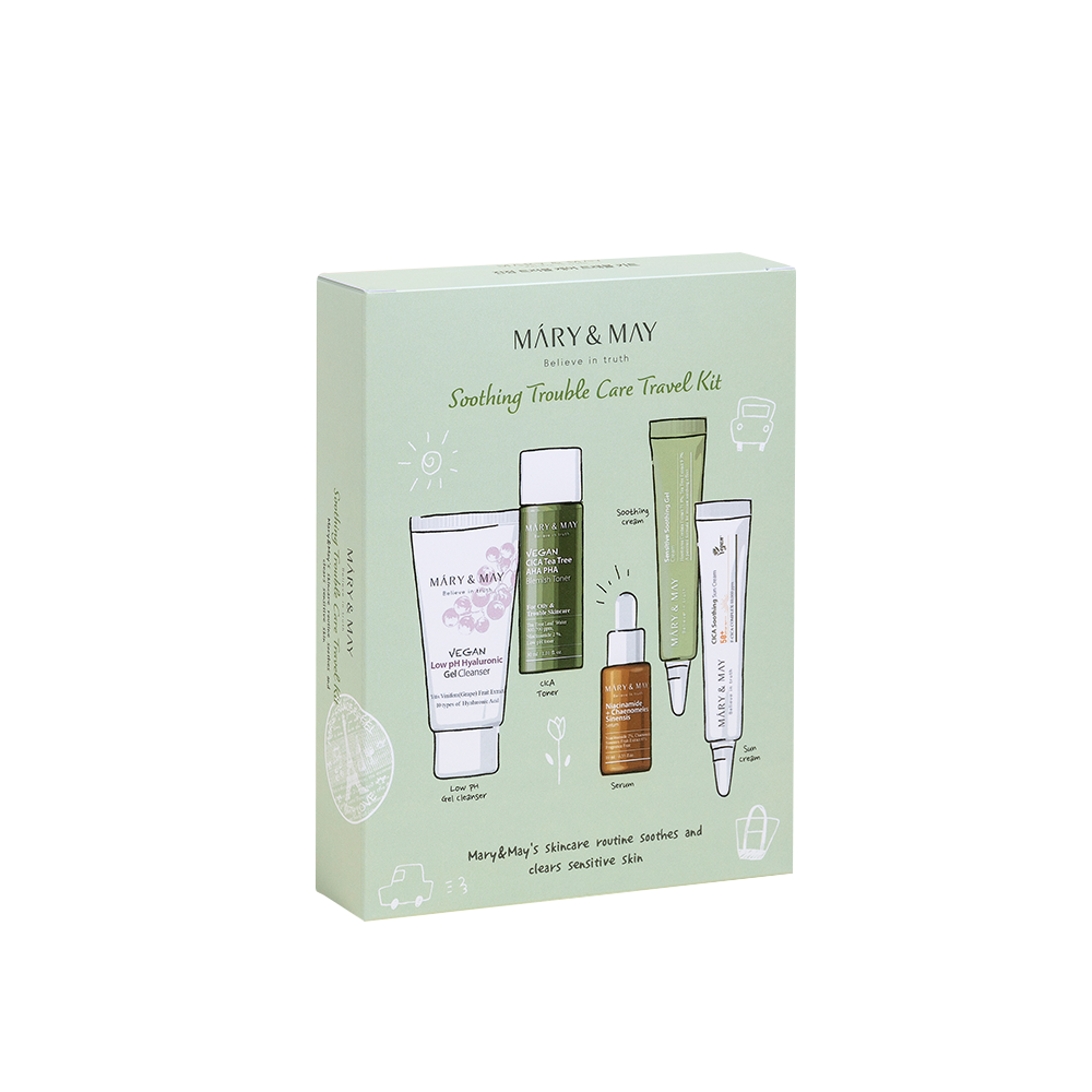 [MARY & MAY] Soothing Trouble Care Travel Kit (5pcs) - Skynkorea