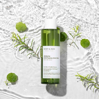 [MARY & MAY] Vegan CICA Tea Tree Toner Special Set (200ml+30ml+Eye cream 12g) - Skynkorea