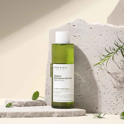 [MARY & MAY] Vegan CICA Tea Tree Toner Special Set (200ml+30ml+Eye cream 12g) - Skynkorea