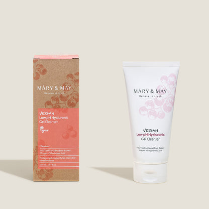 [MARY & MAY] Vegan Low pH Hyaluronic Gel Cleanser 150ml - Skynkorea