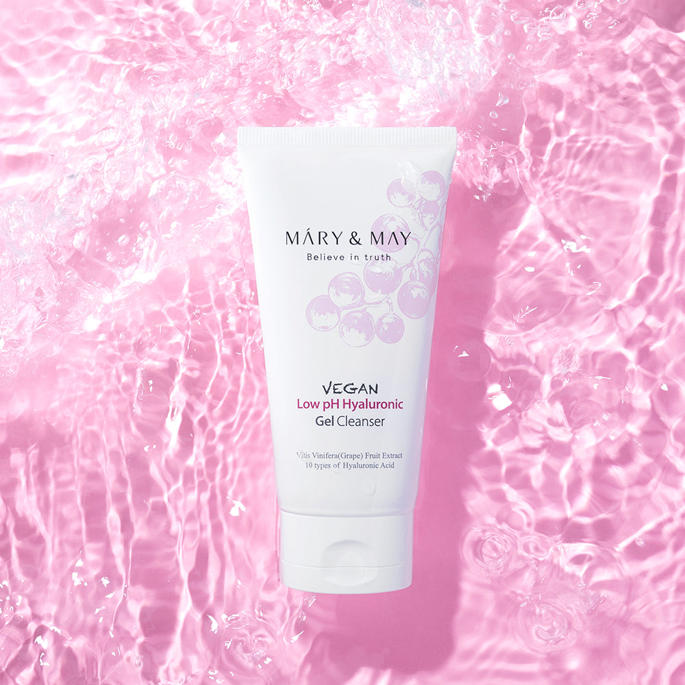[MARY & MAY] Vegan Low pH Hyaluronic Gel Cleanser 150ml - Skynkorea