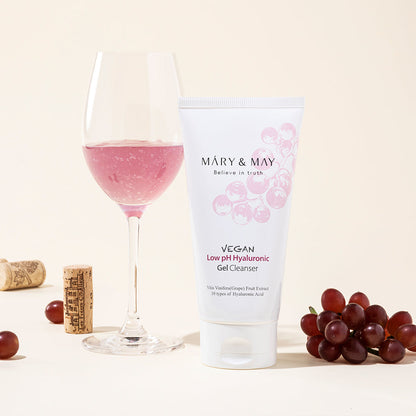 [MARY & MAY] Vegan Low pH Hyaluronic Gel Cleanser 150ml - Skynkorea