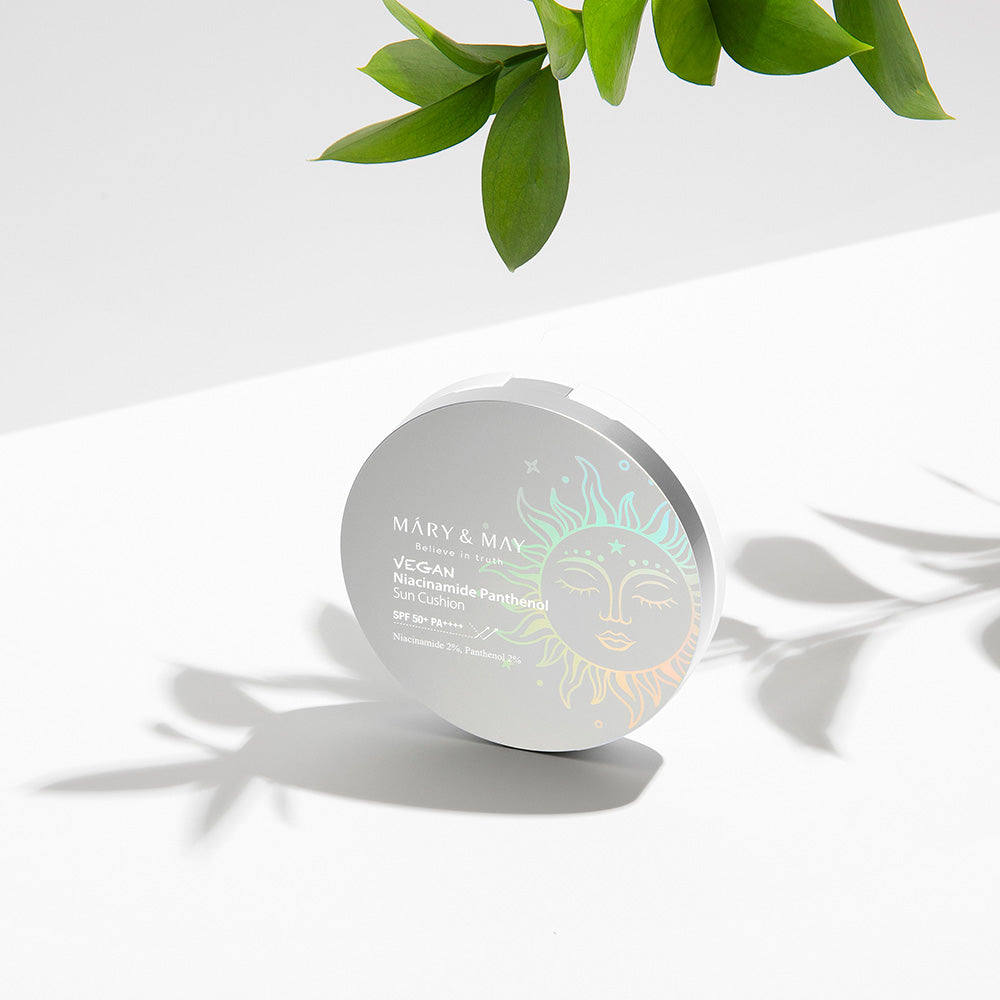 [MARY & MAY] Vegan Niacinamide Panthenol Sun Cushion SPF50+ PA++++ 25g - Skynkorea