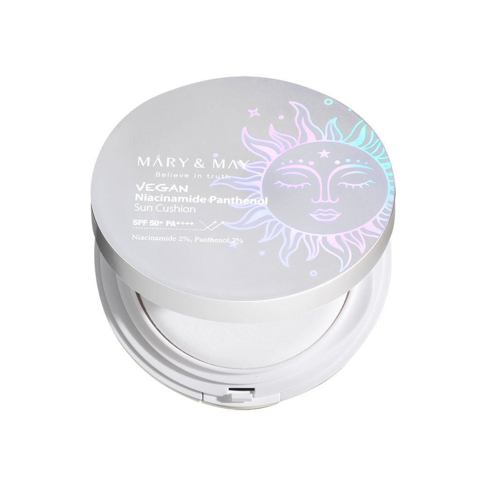 [MARY & MAY] Vegan Niacinamide Panthenol Sun Cushion SPF50+ PA++++ 25g - Skynkorea