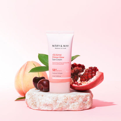 [MARY & MAY] Vegan Primer Glow Sun Cream SPF50+ PA++++ 50ml - Skynkorea